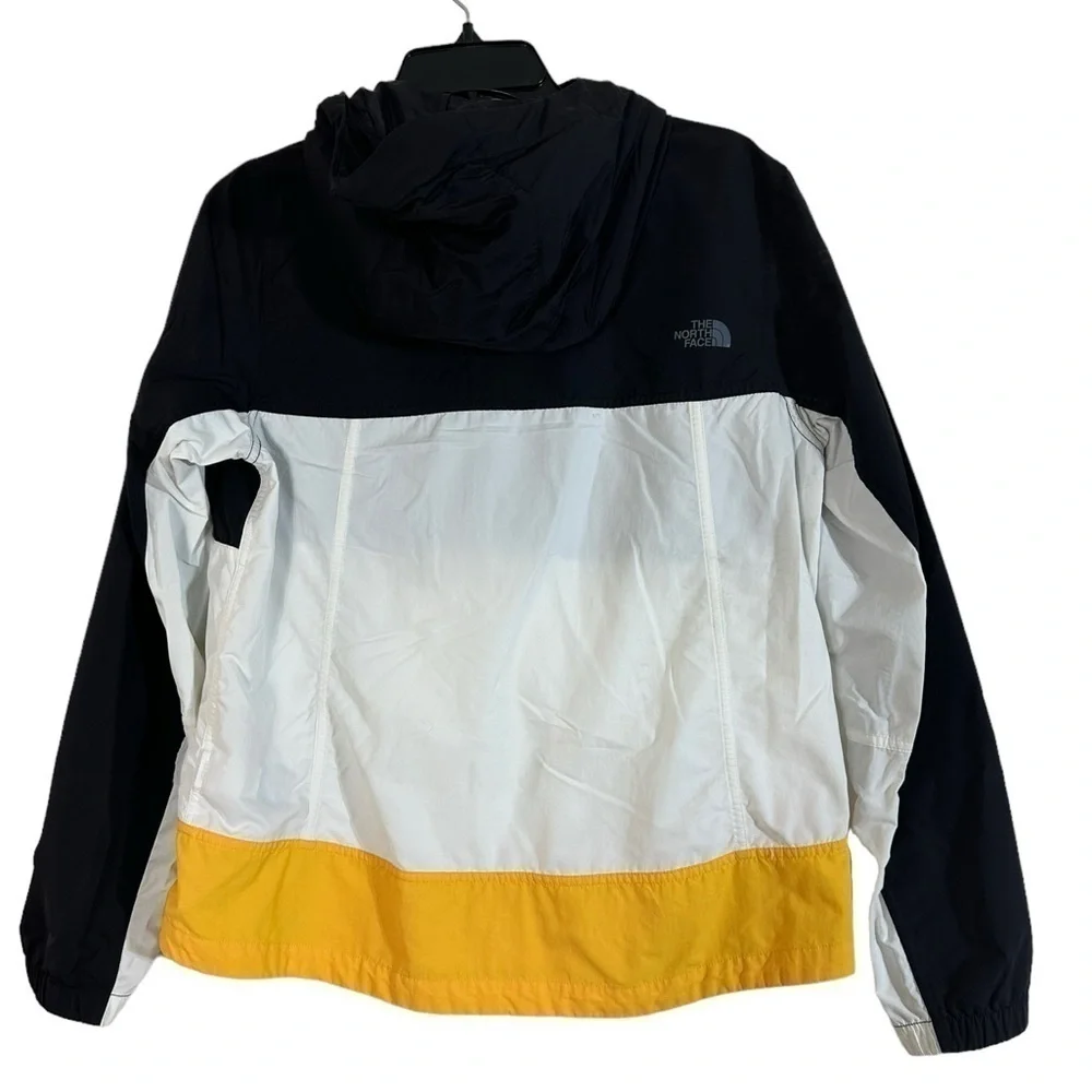 The North Face Black Gold & White Pullover Windbreaker Kangaroo Pocket